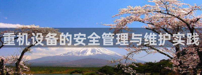威九国际正规吗：重机设备的安全管理与维护实践