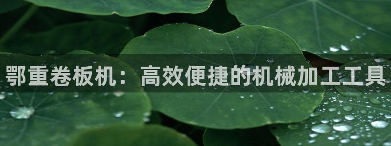 威九国际78mob：鄂重卷板机：高效便捷的机械加工工具