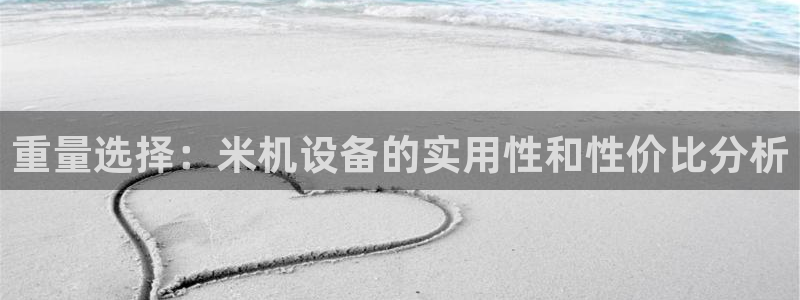 威九国际66cm：重量选择：米机设备的实用性和性价比分析