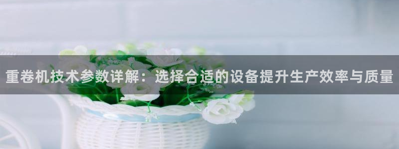 威九国际66m入口：重卷机技术参数详解：选择合适的设备提升生