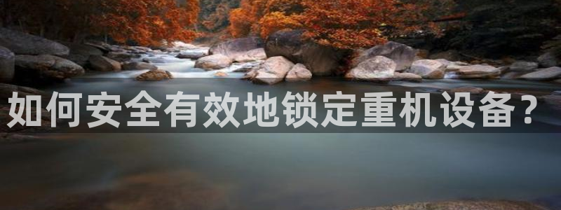 威九国际网站下载：如何安全有效地锁定重机设备？