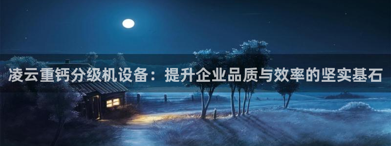 威九国际app大全下载安装：凌云重钙分级机设备：提升企业品质